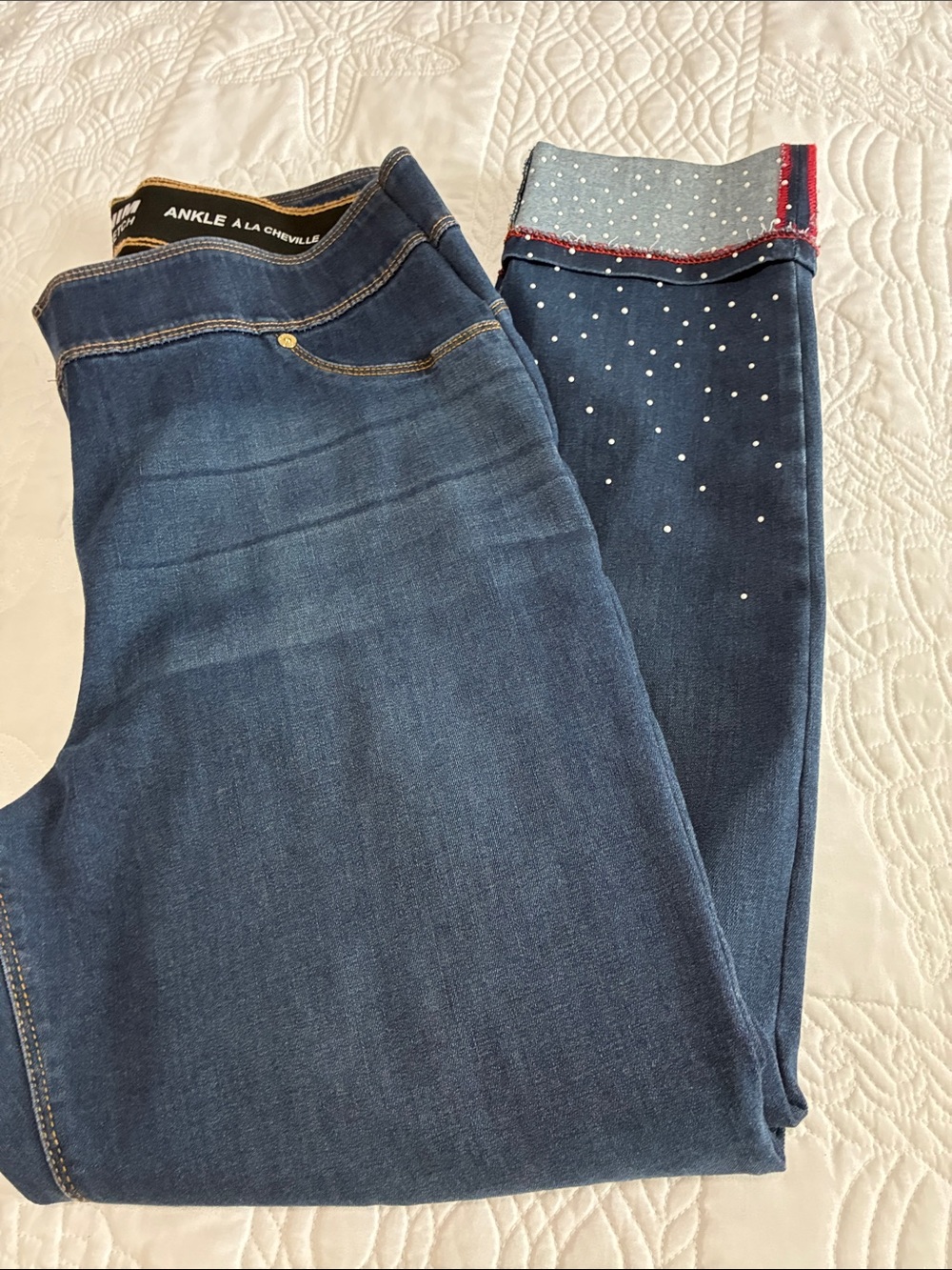 LUXE Denim Ankle Jeans - Dark Blue - XL